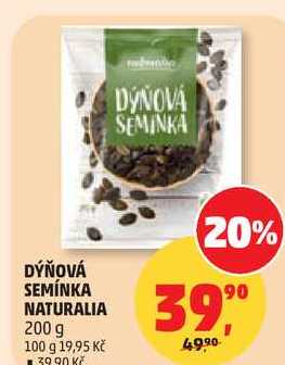 DÝŇOVÁ SEMÍNKA NATURALIA, 200 g 