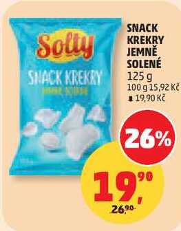 SNACK KREKRY JEMNĚ SOLENÉ, 125 g
