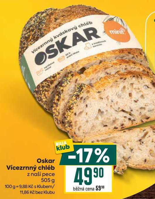 Oskar Vícezrnný chléb 505g