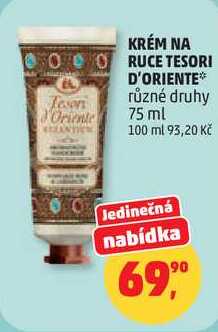 KRÉM NA 00RUCE TESORI D'ORIENTE různé druhy, 75 ml 