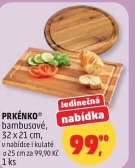 PRKÉNKO bambusové, 32 x 21 cm, v nabídce i kulaté, 1 ks