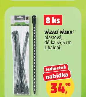 VÁZACÍ PÁSKA plastová, délka 34,5 cm, 1 balení  