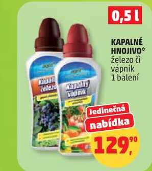 KAPALNÉ HNOJIVO železo či vápník, 1 balení 