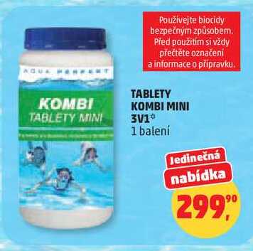 TABLETY KOMBI MINI 3V1, 1 balení