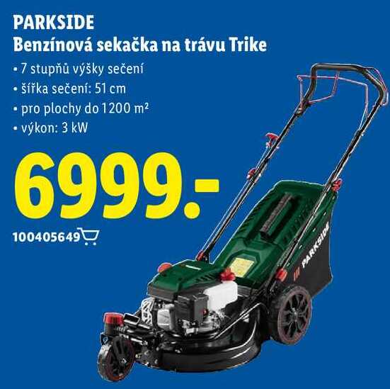 PARKSIDE Benzínová sekačka na trávu Trike 