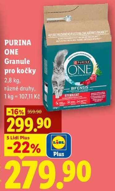 PURINA ONE Granule pro kočky, 2,8 kg