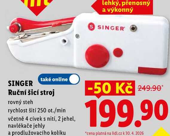 SINGER Ruční šicí stroj 