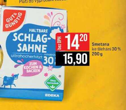 Smetana ke šlehani 30% 200g