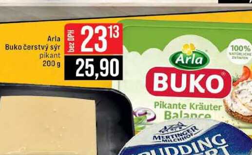 Arla Buko čerstvý sýr pikant 200 g 