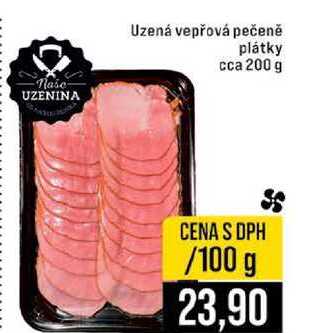 Uzená vepřová pečeně plátky cca 200 g 100g