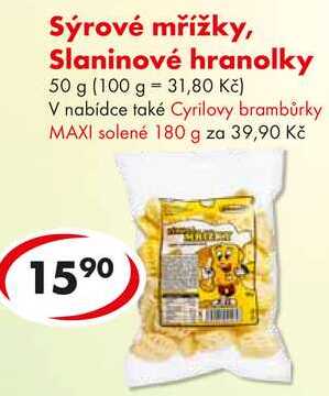 Sýrové mřížky, Slaninové hranolky, 50 g  