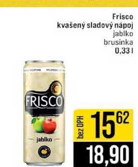 Frisco kvašený sladový nápoj jablko brusinka 0.33l