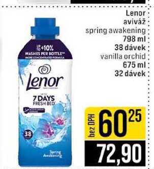 Lenor aviváž spring awakening 798 ml 38 dávek vanilla orchid 675 ml 32 dávek