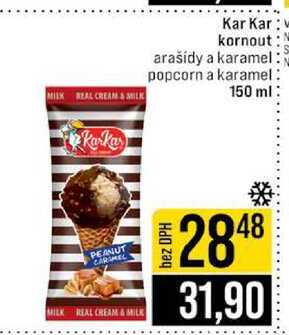 Kar Kar kornout arašidy a karamel popcorn a karamel 150 ml
