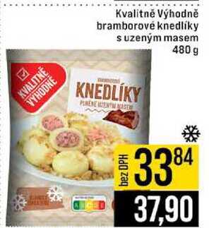 Kvalitně Výhodně bramborové knedlíky s uzeným masem 480 g 