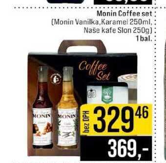 Monin Coffee set Monin Vanilka,Karamel 250ml