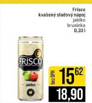 Frisco kvašený sladový nápoj jablko brusinka 0,33l 