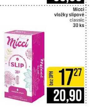 Micci vložky slipové classic 30 ks