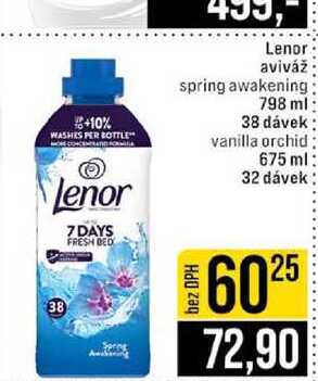 Lenor aviváž spring awakening 798 ml 38 dávek vanilla orchid 675 ml 32 dávek
