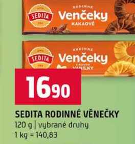 SEDITA RODINNÉ VĚNEČKY 120 g vybrané druhy