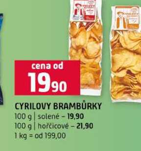 CYRILOVY BRAMBŮRKY 100 g solené 100 g hořčicové