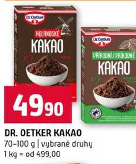 DR. OETKER KAKAO 70-100 g vybrané druhy 