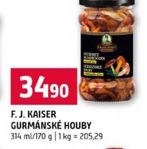 F. J. KAISER GURMÁNSKÉ HOUBY 314 ml/170 g