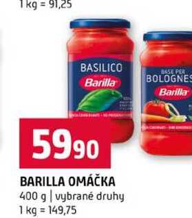 BARILLA OMÁČKA 400 g vybrané druhy