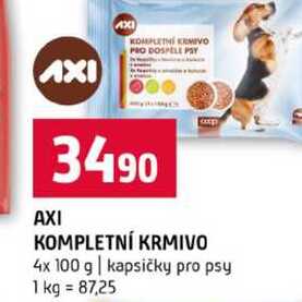 AXI KOMPLETNÍ KRMIVO 4x 100 g kapsičky pro psy 
