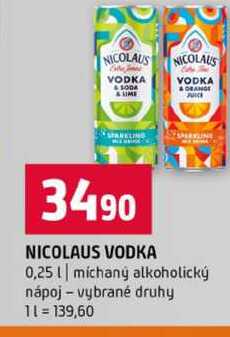 NICOLAUS VODKA 0,25l míchaný alkoholický nápoj vybrané druhy 
