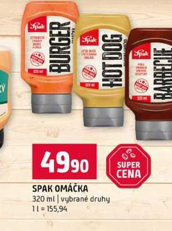 SPAK OMÁČKA 320 ml vybrané druhy