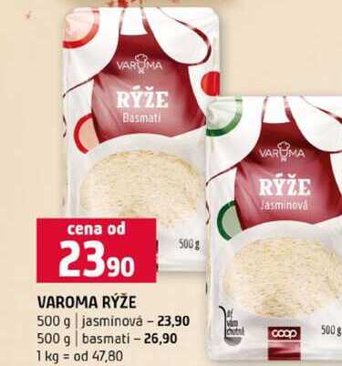 VAROMA RÝŽE 500 g jasminová 500 g basmati