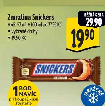 Zmrzlina Snickers  45-53 ml 