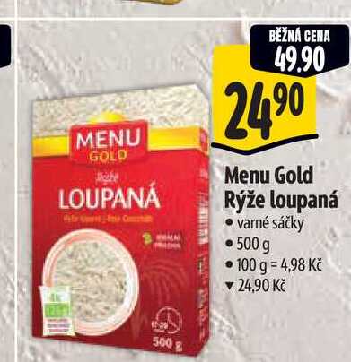   Menu Gold Rýže loupaná varné sáčky 500 g 