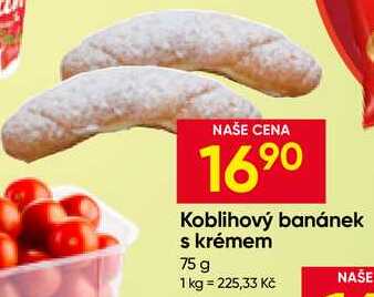 Koblihový banánek s krémem 75 g