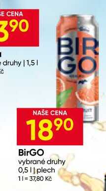 BirGO vybrané druhy 0,5l plech 