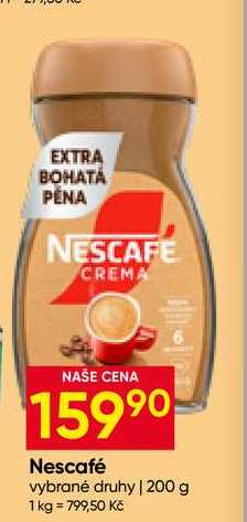Nescafé Crema instantní káva 200g, vybrané druhy