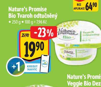 Nature's Promise Bio Tvaroh odtučněný 250 g
