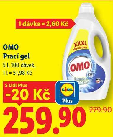 OMO Prací gel 5 L/100 dávek
