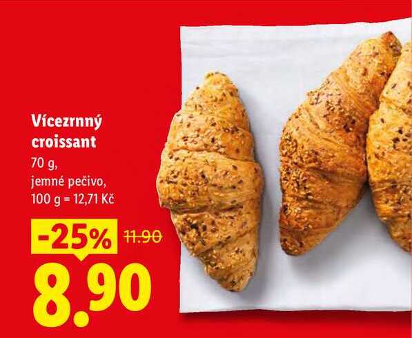 Vícezrnný croissant, 70 g