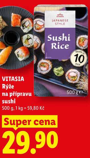 VITASIA Rýže přípravu sushi, 500 g