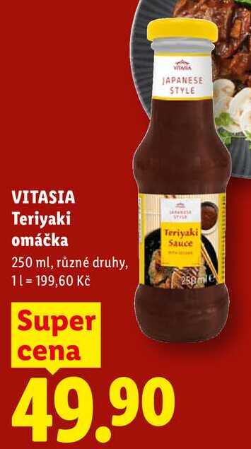 VITASIA Teriyaki omáčka, 250 ml