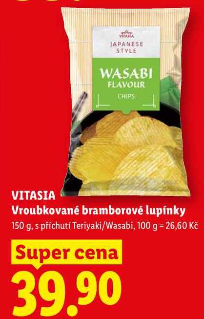 VITASIA Vroubkované bramborové lupínky, 150 g