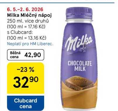 Milka Mléčný nápoj, 250 ml, více druhů 