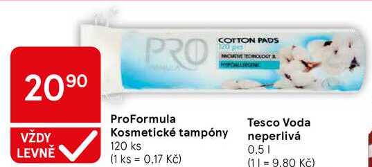 ProFormula Kosmetické tampóny, 120 ks