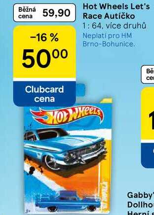 Hot Wheels Let's Race Autíčko 1: 64, více druhů