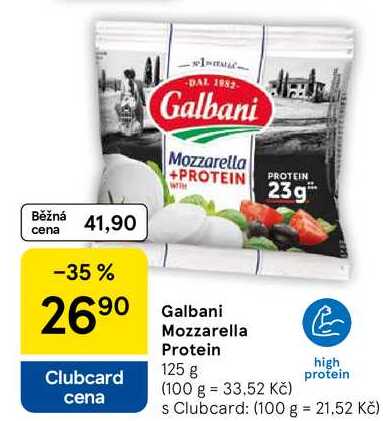 Galbani Mozzarella Protein, 125 g