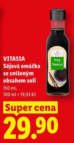 VITASIA Sójová omáčka se sníženým obsahem soli, 150 ml