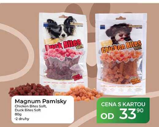 Magnum Pamlsky Chicken Bites Soft, Duck Bites Soft 80g