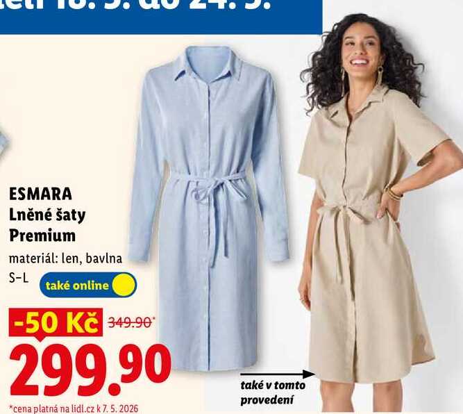 ESMARA Lněné šaty Premium 